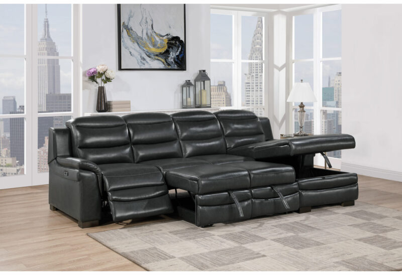 U8518 BLANCHE CHARCOAL Sofa Bed WITH USB