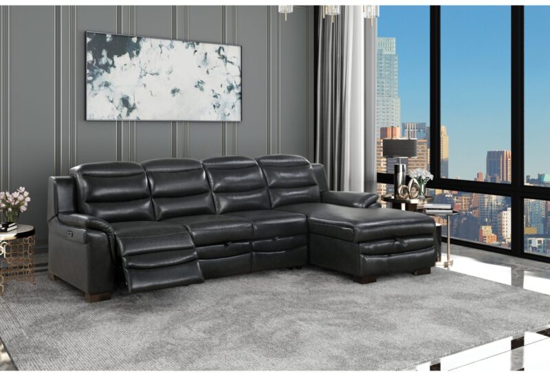 U8518 BLANCHE CHARCOAL Sofa Bed WITH USB