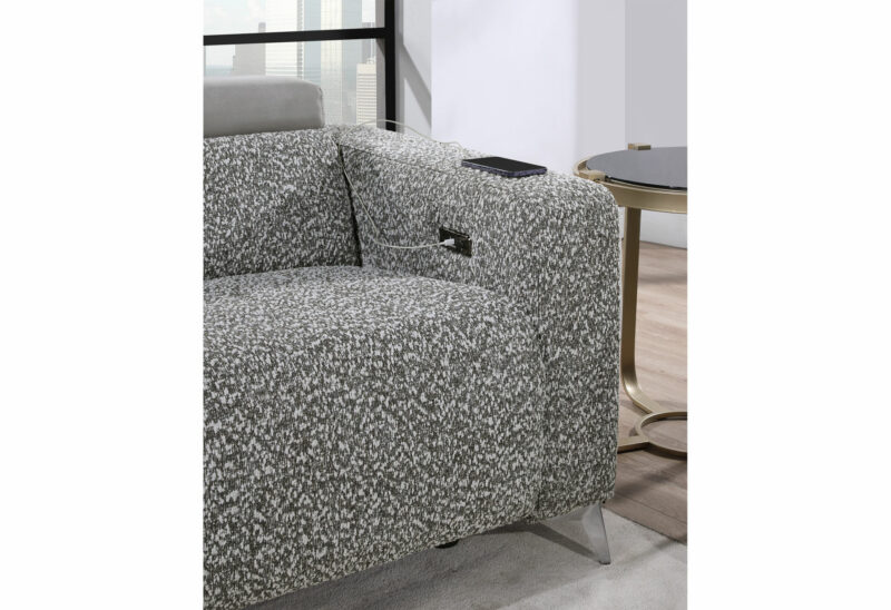 U8521 TAUPE/DARK GREY 36 POWER Reclining Sofa