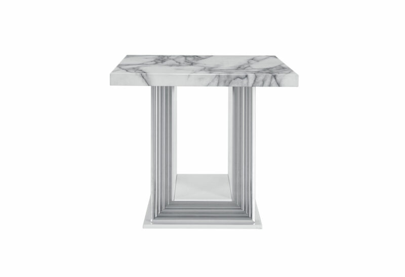 YLIME WHITE MARBLE End Table