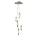 Shinny Teardrops Round Chandelier // Matte Nickel