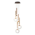 Glitter Rings Flush Chandelier // Bronze