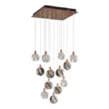 Lustre Square Chandelier // Bronze