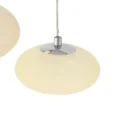 Spanish Alabaster Round Chandelier // Chrome