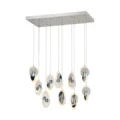 Deuterium Rectangular Chandelier // Chrome