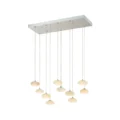 Spanish Alabaster Rectangular Chandelier // Chrome