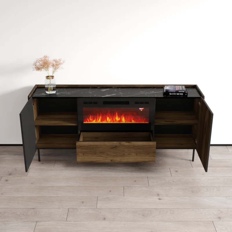 Brandy 180 BL-EF Fireplace Sideboard