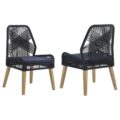 Nakia Woven Rope Dining Side Chairs (Set of 2)