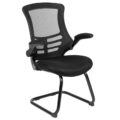 BL-X-5C-GG - Kelista Black Reception Chair