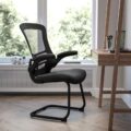 BL-X-5C-GG - Kelista Black Reception Chair