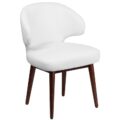 BT-2-WH-GG -Comfort Back White Reception Chair