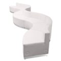 HERCULES Alon Series Melrose White LeatherSoft Reception Configuration, 8 Pieces