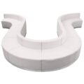 HERCULES Alon Series Melrose White LeatherSoft Reception Configuration, 10 Pieces