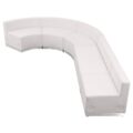 HERCULES Alon Series Melrose White LeatherSoft Reception Configuration, 5 Pieces