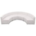 HERCULES Alon Series Melrose White LeatherSoft Reception Configuration, 4 Pieces