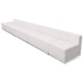 HERCULES Alon Series Melrose White LeatherSoft Reception Configuration, 6 Pieces