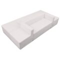 HERCULES Alon Series Melrose White LeatherSoft Reception Configuration, 6 Pieces