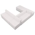HERCULES Alon Series Melrose White LeatherSoft Reception Configuration, 6 Pieces