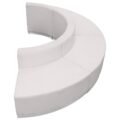 HERCULES Alon Series Melrose White LeatherSoft Reception Configuration, 4 Pieces