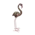 Flamenco Jungle Resin Sculpture // Pink and Green