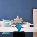 Clear Gray & Blue Sculpture