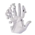 Pixel Hand // Matte White