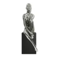 Antoinette Doll Sculpture with Base // Chrome