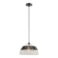 Iron and Ropes 1 Light 14" Diam Pendant // Black and Cream