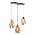 Steel and Ropes 3 Light Chandelier // Black