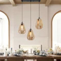 Steel and Ropes 3 Light Chandelier // Black