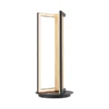 Table Lamp Satin Black & Wood