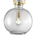 Atlas 1 LED Light Pendant // Crystal and Gold