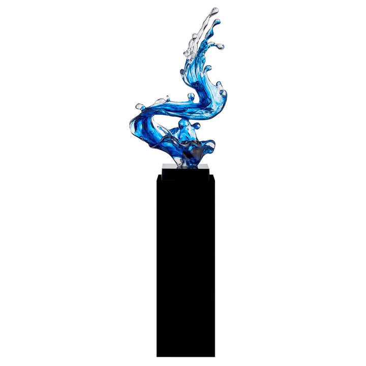Navy Blue Flame Sculpture // TOP ONLY