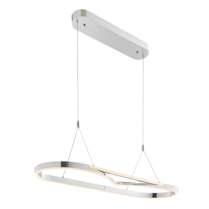Minsk Single Rectangular Chandelier // Chrome