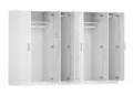 100% Solid Wood Urban 6-Door Wardrobe Closet