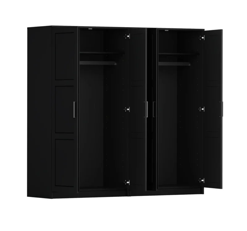 100% Solid Wood Urban 4-Door Wardrobe Armoire