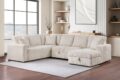 Devonshire Sleeper Sectional Sofa Storage Chaise Camel