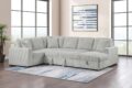 Devonshire Sleeper Sectional Sofa Storage Chaise Grey