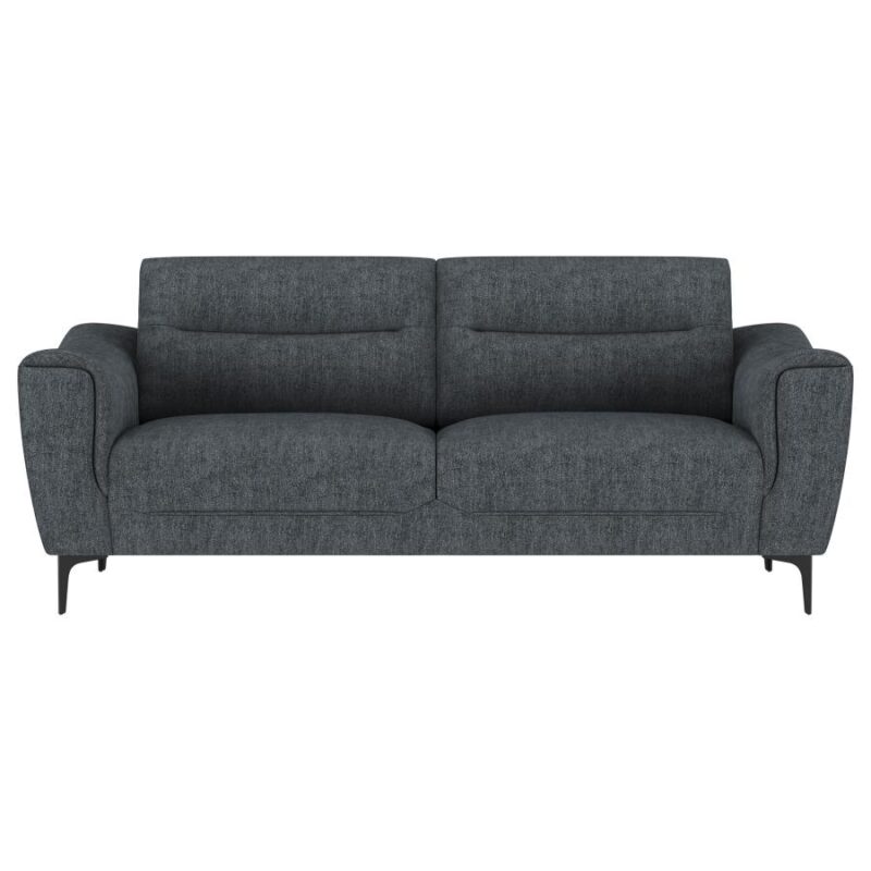 Nolan Upholstered Sloped Track Arm Sofa Charcoal