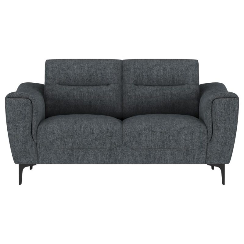 Nolan 2-piece Upholstered Sofa Set Charcoal