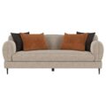 Jade 2-piece Chenille Upholstered Sofa Set Latte