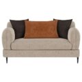 Jade Chenille Upholstered Sculpted Track Arm Loveseat Latte