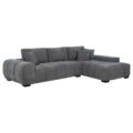 Octavia Upholstered Sofa Set Charcoal Grey