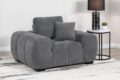 Octavia Upholstered Accent Chair Charcoal Grey