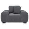 Octavia Upholstered Accent Chair Charcoal Grey
