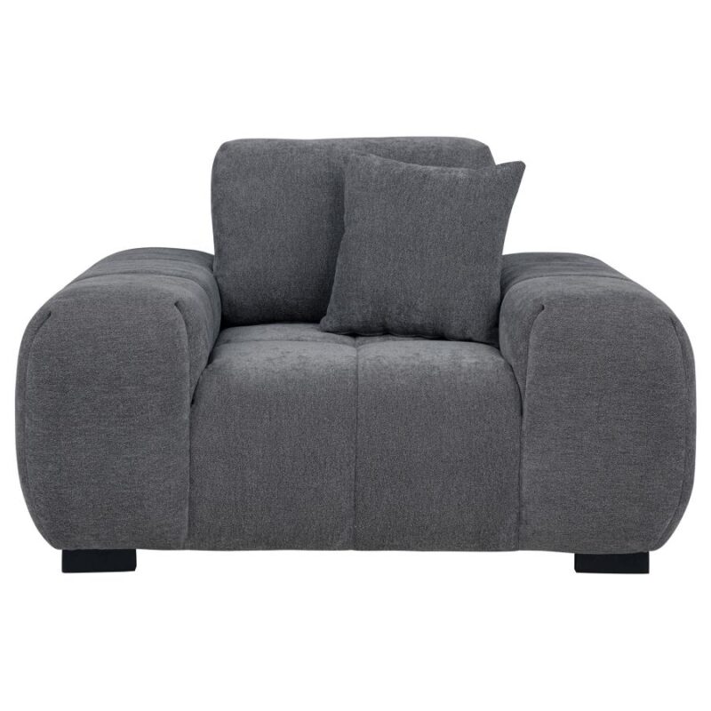 Octavia Upholstered Accent Chair Charcoal Grey