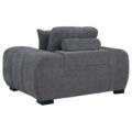 Octavia Upholstered Accent Chair Charcoal Grey