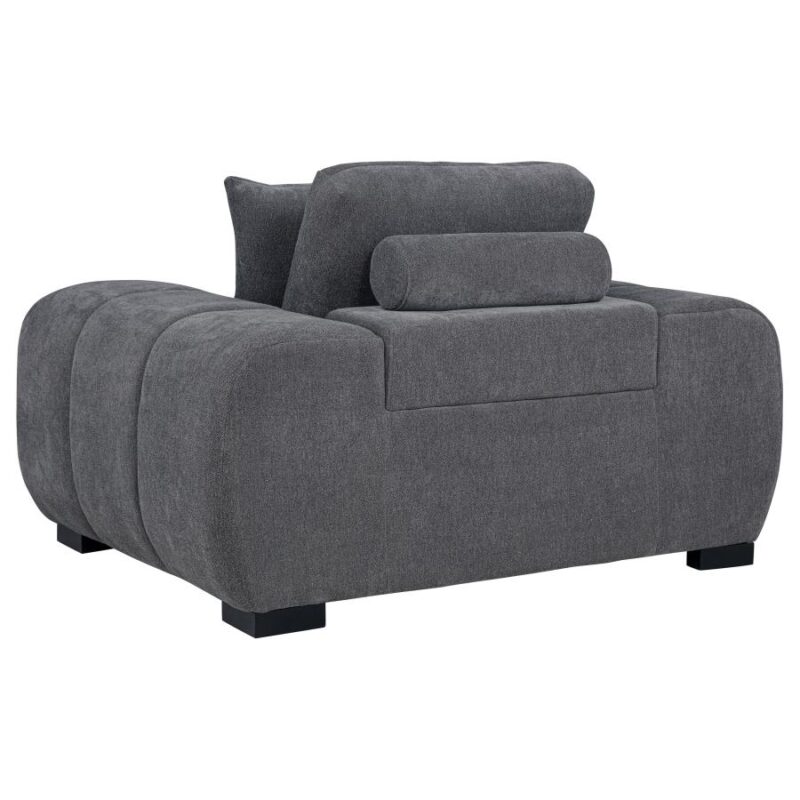 Octavia Upholstered Accent Chair Charcoal Grey