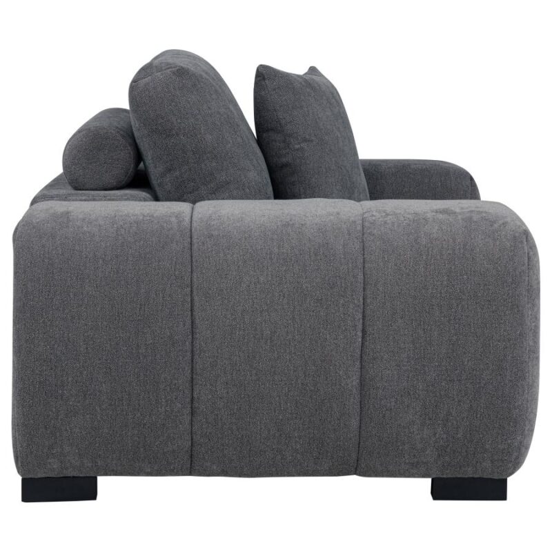 Octavia Upholstered Accent Chair Charcoal Grey