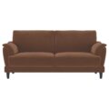Selma 2-piece Velvet Upholstered Crescent Arm Sofa Set Rust